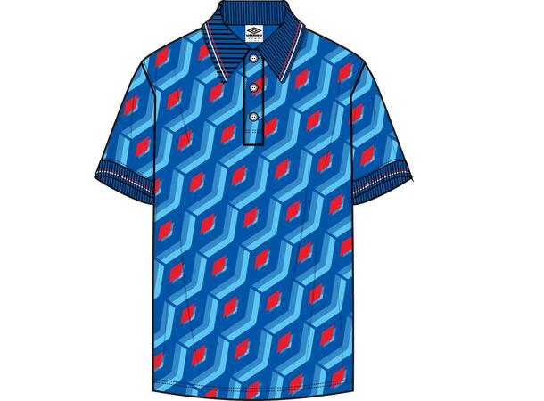 UMBRO Jacquard Polo Shirt Blå L Piketröja med print