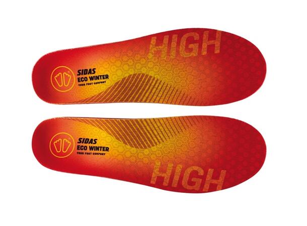 SIDAS 3FEET ECO WINTER HIGH Röd XL Formade iläggssulor högt fotvalv 