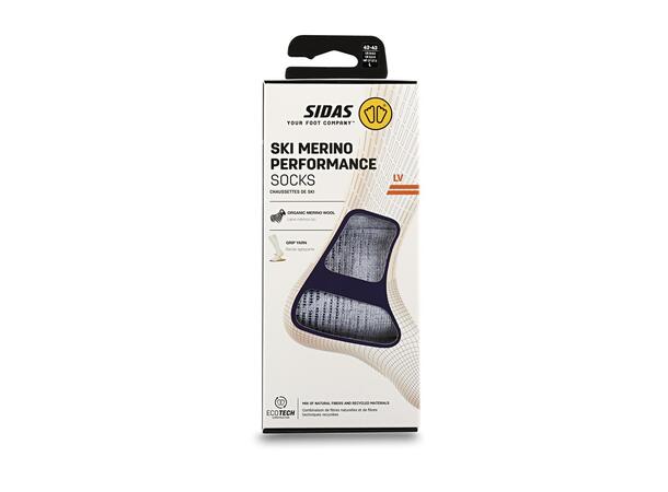 SIDAS SKI MERINO PERF.SOCKS Grå 40-41 Skidstrumpor merinoull 