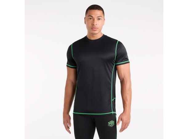 UMBRO Pro Train Poly Tee Svart L Tränings t-shirt herr 