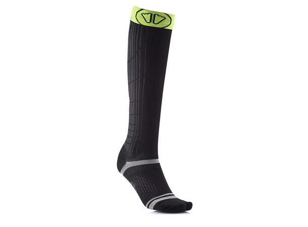SIDAS ENDURANCE RAC.KNEE Svart/Gul 40-41 Löparstrumpor knähöga 