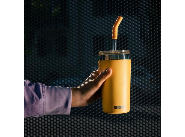 SIGG HELIA TRAVEL MUG Orange 0,45 L Termos-mugg med sugrör 