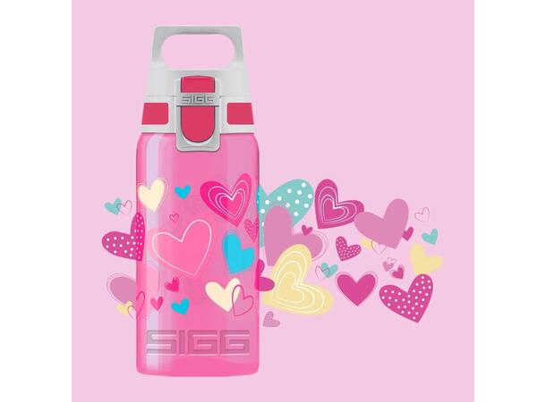 SIGG VIVA ONE Hearts 0,5 L Vattenflaska för barn 