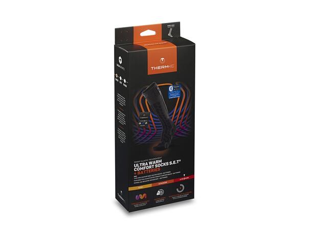 THERM-IC S.E.T® COMF+1400B Svart 42-44 Set med strumpor, batteri och laddkabel 