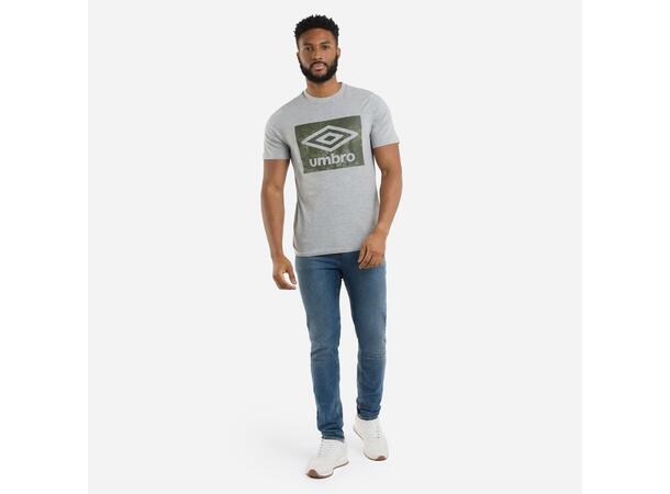 UMBRO Digi Camo Box Tee Grå M T-shirt i bomull 