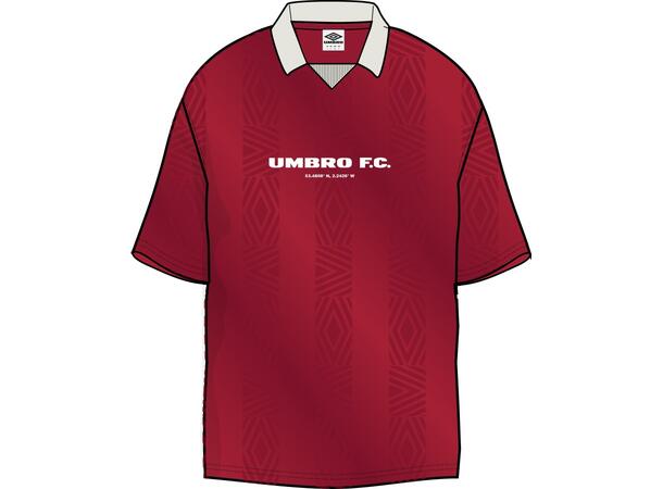 UMBRO Football Shirt Röd M T-shirt med krage 