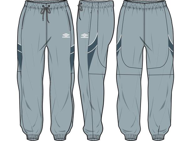 UMBRO Relaxed Track Pant Lj.blå M Retrobyxa i nylon 