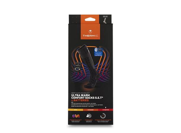THERM-IC S.E.T® COMF+1400B Svart 45-47 Set med strumpor, batteri och laddkabel 