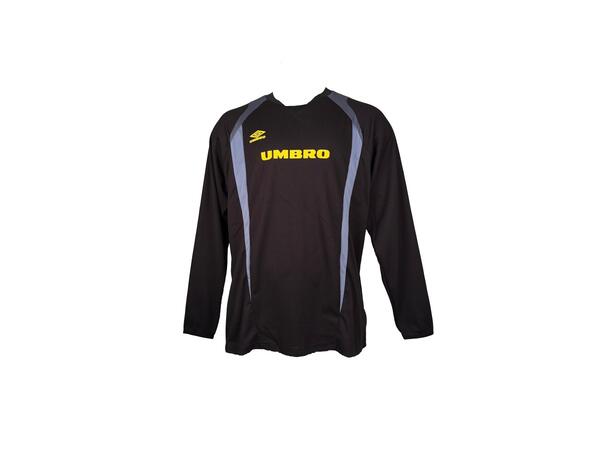 UMBRO Panelled LS Jersey Svart S Retro fotbollströja 