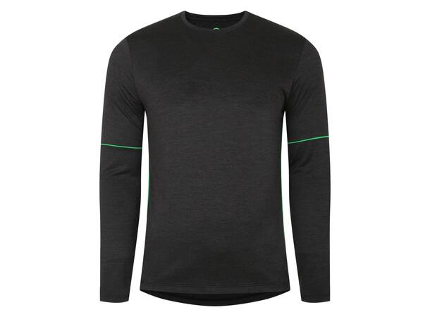 UMBRO Pro Trn LS Marl Poly Tee Svart L Långärmad tränings t-shirt 