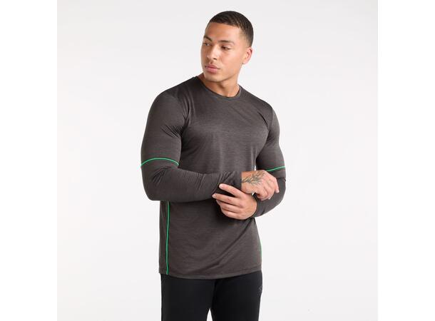 UMBRO Pro Trn LS Marl Poly Tee Svart L Långärmad tränings t-shirt 
