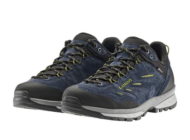 LOWA DELAGO GTX LO Marin/Grön 11 Trekkingsko med Goretex 