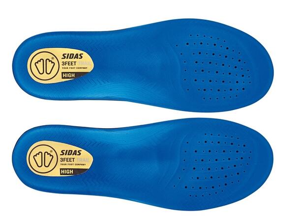 SIDAS 3FEET TRAIL HIGH Blå XXL Formade iläggssulor högt fotvalv 