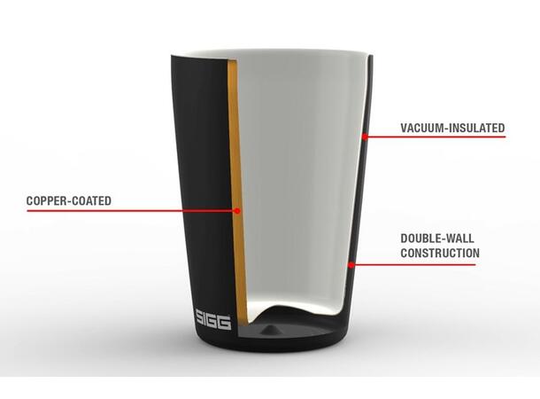 SIGG NESO CUP Pure Ceram Svart 0,3 L Termos-mugg i rostfritt stål