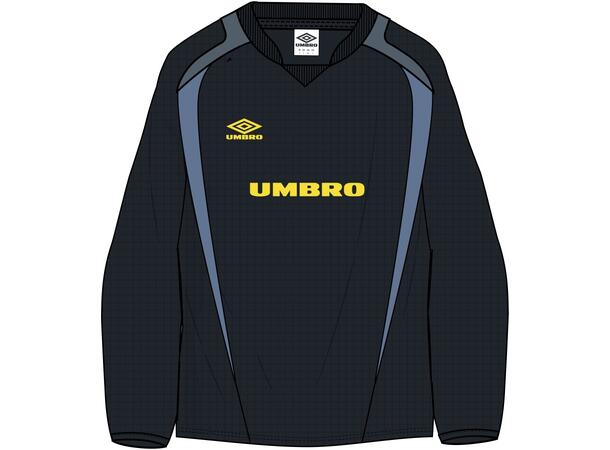 UMBRO Panelled LS Jersey Svart M Retro fotbollströja 