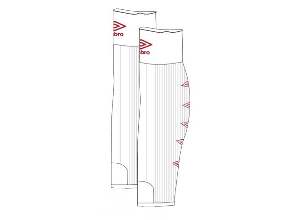 UMBRO UX Elite No Foot Vit/Röd SR Fotbollsstrumpor utan fot 