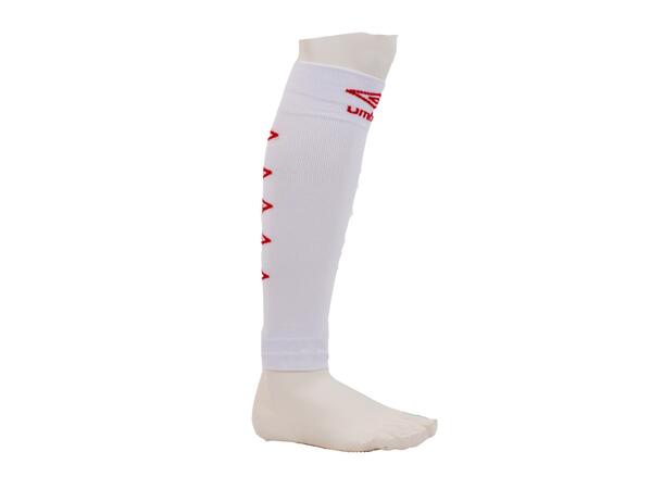 UMBRO UX Elite No Foot Vit/Röd SR Fotbollsstrumpor utan fot 