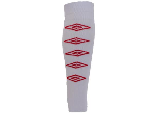 UMBRO UX Elite No Foot Vit/Röd SR Fotbollsstrumpor utan fot 