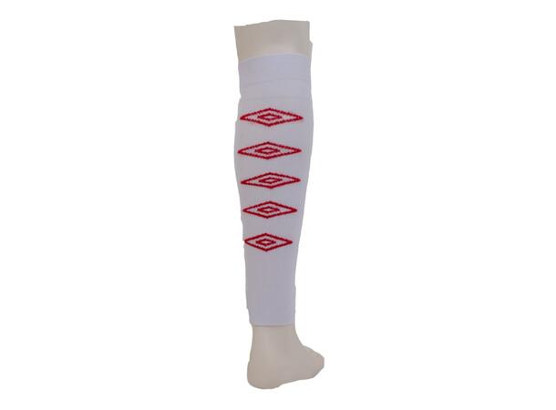 UMBRO UX Elite No Foot Vit/Röd SR Fotbollsstrumpor utan fot 