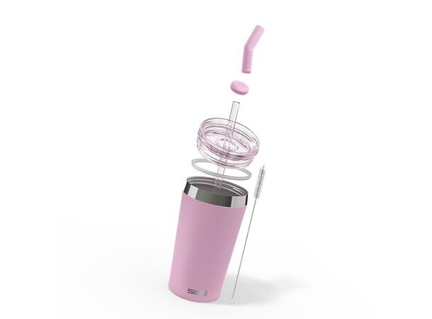 SIGG HELIA TRAVEL MUG Rosa 0,45 L Termos-mugg med sugrör 