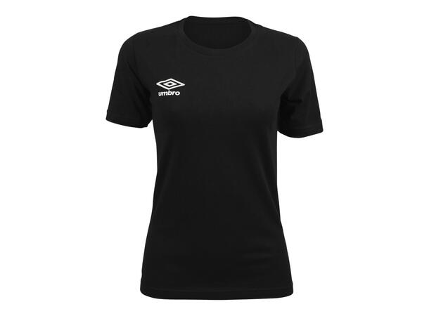 UMBRO Basic Tee W Svart 36 T-shirt med rundhals dam