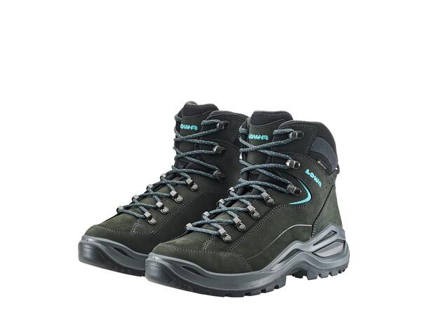 LOWA RENEGADE EVO GTX MID WS W Grå 4,5 Vandringskänga med bred läst dam 