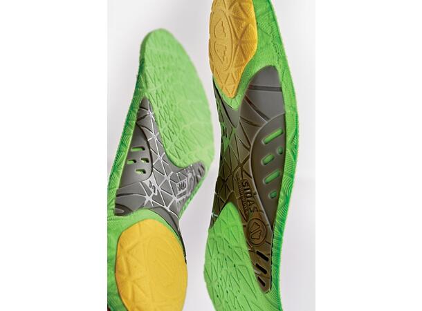 SIDAS 3D RUN SENSE Grön/Gul XS Formade iläggssulor för löpning