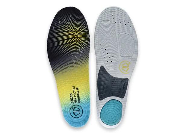 SIDAS MAX PROTECT FOOTBALL JR Svart S Iläggssulor för fotboll 