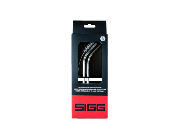 SIGG STAINLESS STEEL STRAW SET 2-p 2-pack sugrör i rostfritt stål 