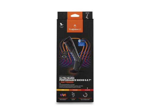 THERM-IC S.E.T® PERF+1400B Grå 39-41 Set med strumpor, batteri och laddkabel