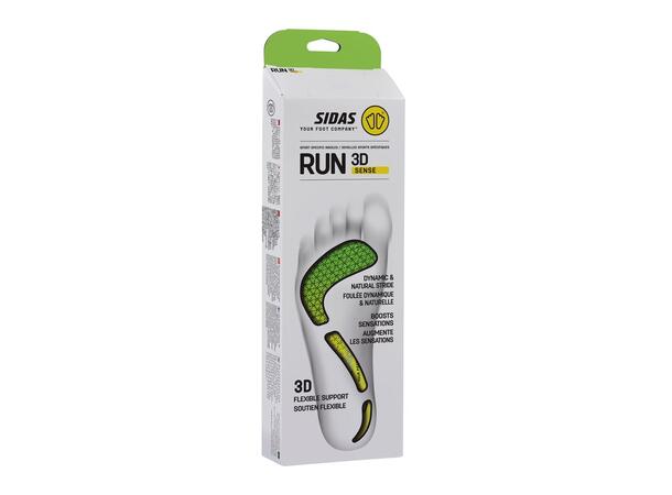 SIDAS 3D RUN SENSE Grön/Gul S Formade iläggssulor löpning 