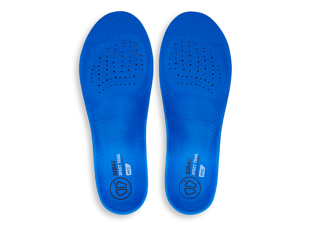 SIDAS 3FEET TRAIL V2 MID Blå L Formade iläggssulor medelhögt fotvalv 