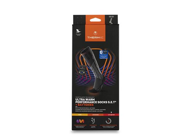 THERM-IC S.E.T® PERF+1400B Grå 42-44 Set med strumpor, batteri och laddkabel 