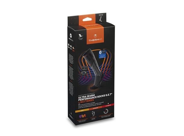 THERM-IC S.E.T® PERF+1400B Grå 42-44 Set med strumpor, batteri och laddkabel 