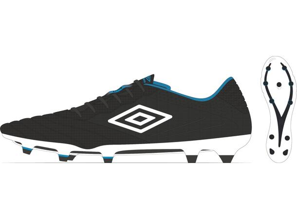 UMBRO Tocco III Pro FG Svart 44,5 Fotbollsko fasta dobbar 