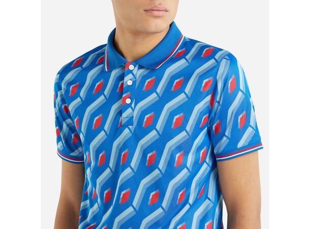 UMBRO Jacquard Polo Shirt Blå L Piketröja med print 