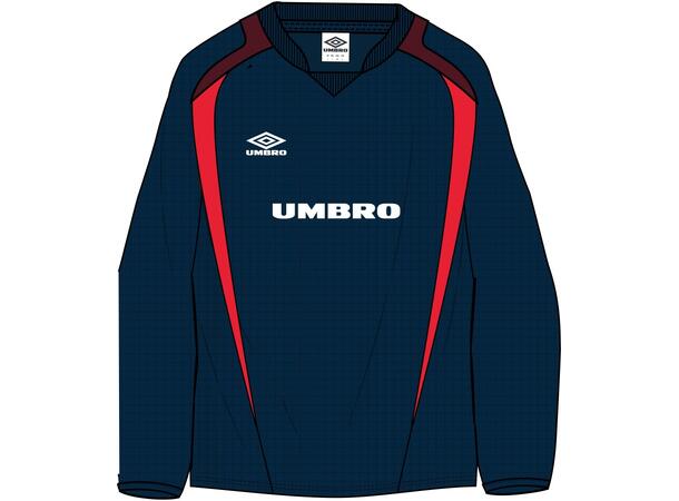 UMBRO Panelled LS Jersey Marin M Retro fotbollströja 
