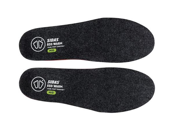 SIDAS 3FEET ECO WARM MID Grå XS Formade iläggssulor medelhögt fotvalv 