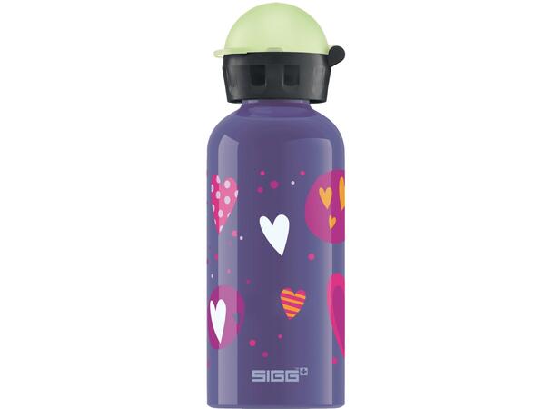 SIGG KBT Glow Hearts Ballons 0,4 L Vattenflaska för barn 