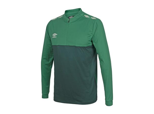 UMBRO UX Pro Half Zip Jr Grön/Vit 128 Träningströja med krage junior 