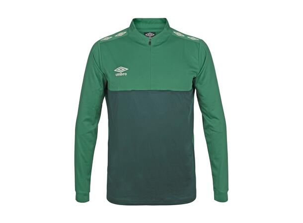 UMBRO UX Pro Half Zip Jr Grön/Vit 128 Träningströja med krage junior 
