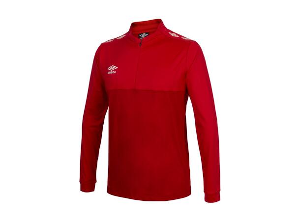 UMBRO UX Pro Half Zip Jr Röd/Vit 128 Träningströja med krage junior 