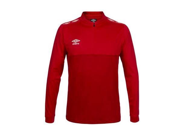 UMBRO UX Pro Half Zip Jr Röd/Vit 128 Träningströja med krage junior 