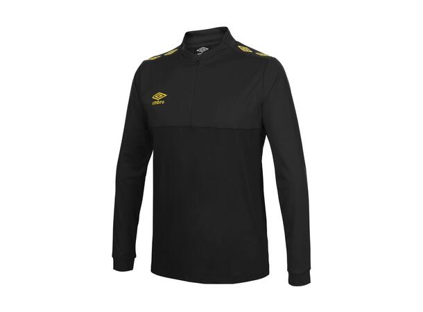 UMBRO UX Pro Half Zip Jr Svart/Gul 164 Träningströja med krage junior 