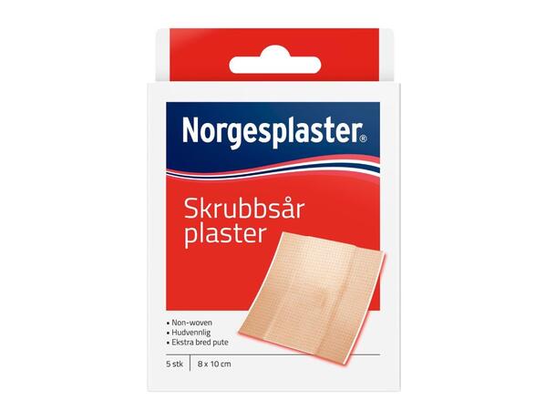 NORGESPLASTER Skrubbsårsplåster 1st 5-pack plåster, 8x10cm