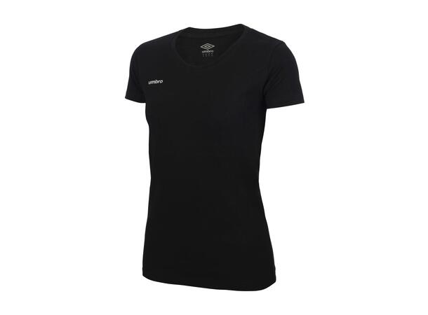 UMBRO Core Cotton Stretch Tee W Svart 36 T-shirt dam 