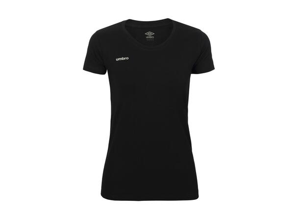 UMBRO Core Cotton Stretch Tee W Svart 36 T-shirt dam 