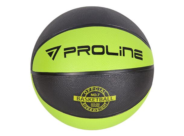 PROLINE Go Basketball Svart/Neongrön 7 Basketboll