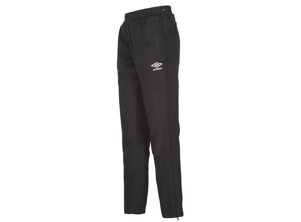 UMBRO Core Woven FZ Pant Svart L Träningsbyxa med lång dragkedja 