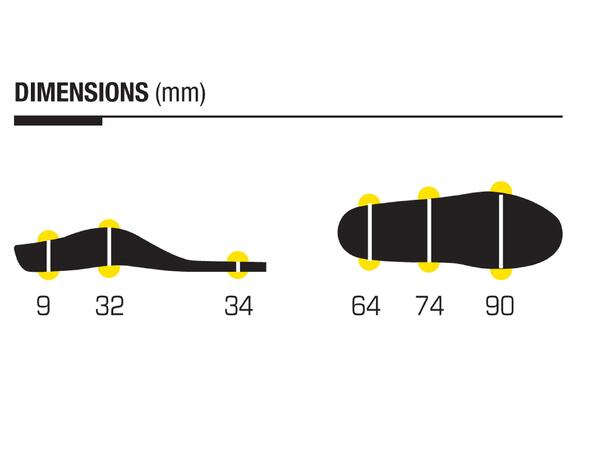 SIDAS 3D CUSHIONING GEL Blå L Formade iläggssulor med gel 
